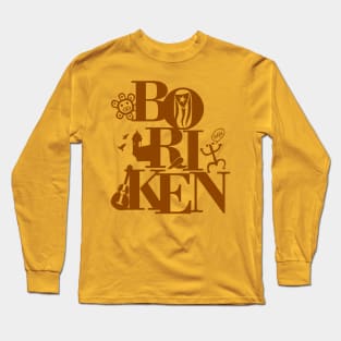 Puerto Rico Boriken Taino Symbols Long Sleeve T-Shirt